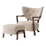 Armchairs & lounge chairs, Wulff ATD2 lounge chair and ATD3 pouf, Karakorum 003 - walnut, Beige
