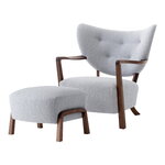 Wulff ATD2 lounge chair and ATD3 pouf, Karandash 005 - walnut