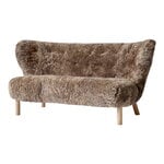 Sofas, Little Petra VB2 sofa, Sahara Curly sheepskin - white oiled oak, Brown