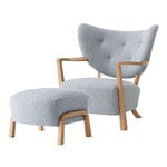 Armchairs & lounge chairs, Wulff ATD2 lounge chair and ATD3 pouf, Karandash 005 - oak, Grey