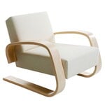 Armchairs & lounge chairs, Aalto armchair 400 "Tank", birch - white Hallingdal 100, White