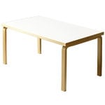 Tables de salle à manger, Table Aalto 82B, Blanc