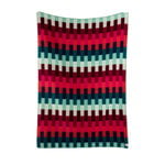 Blankets, Åsmund Bold throw, 200 x 135 cm, red - turquoise, Multicolour