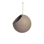 Globe hanging flowerpot, small, taupe - gold