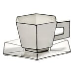 Carte Blanche cappuccino cup with saucer,  2 pcs, white
