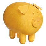 Aarikka Chinese Zodiac Pig wooden sculpture, yellow