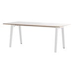 Ruokapöydät, New Modern pöytä 190 x 95 cm, valk. laminaatti - valkoinen, Valkoinen