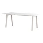Dining tables, New Modern table 190 x 95 cm, recycled plastic - cloudy white, White