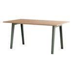 Matbord, New Modern bord 160 x 95 cm, ek - eukalyptusgrå, Naturfärgad