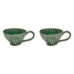 Verde Lanza cappuccino cup, 2 pcs, green