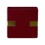 Bitossi Vase, rectangulaire, 30 x 30 cm, bordeaux