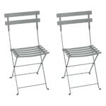Patio chairs, Bistro Metal chair, 2 pcs, lapilli grey, Grey