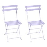 Terrassenstühle, Bistro Metal Stuhl, 2 Stück, Marshmallow, Violett