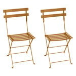 Terrassenstühle, Bistro Metal Stuhl, 2 Stück, Lebkuchen, Braun