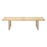 Benches, BM0488L Table Bench, long, oiled oak - rattan, Natural