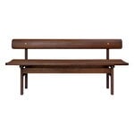 BM0699 Asserbo bench w. backrest, 170 cm, dark oiled eucalyptus