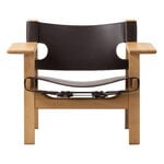 Fredericia The Spanish Chair, pelle di cavallo marrone scuro - rovere oliato