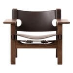 Fredericia The Spanish Chair, pelle di cavallo marrone scuro - noce oliato