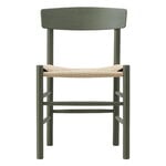 Chaises de salle à manger, Chaise J39 Mogensen, vert kaki - cordon de papier, Vert