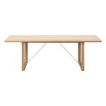 Fredericia BM67 coffee table, soaped oak - brass