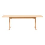 Matbord, C18 bord, 220 x 90 cm, lätt oljad ek, Naturfärgad