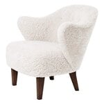 Armchairs & lounge chairs, Ingeborg lounge chair, Offwhite sheepskin - smoked oak, White