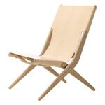 by Lassen Saxe lounge chair, soaped oak - natural leather