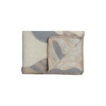 Røros Tweed Plaid Fugl og Fisk, 67 x 100 cm, gris - beige