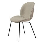 Chaises de salle à manger, Chaise Beetle, noir mat - beige - Light Boucle 008, Gris