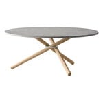Coffee tables, Bertha coffee table, 90 cm, light concrete - light oak, Gray