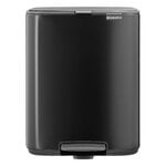 Brabantia Bo Pedal Bin, 12 L, matt black
