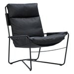 Armchairs & lounge chairs, Bug armchair, high, black leather Moderno, Black