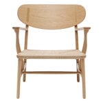 CH22 lounge chair, oiled oak - natural cord