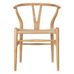 Sedie da pranzo, Sedia CH24 Wishbone, Birthday Edition 2023, Naturale