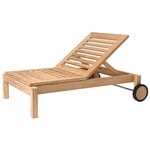 Sdraio e daybed, Lettino AH603 Outdoor, teak, Naturale