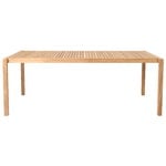 Patio tables, AH901 Outdoor dining table, 100 x 203 cm, teak, Natural