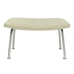 Carl Hansen & Søn CH446 Wing footstool, stainless steel - beige