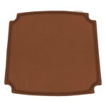 CH24 Wishbone cushion, brown leather Loke 7748