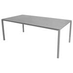 Patio tables, Pure dining table, 200x100cm, light grey - concrete grey ceramic, Gray