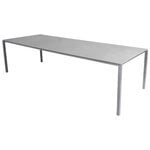 Patio tables, Pure dining table, 280x100cm, light grey - concrete grey ceramic, Gray