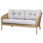 Terassisohvat, Ocean 2-istuttava sohva, iso, luonnonvärinen - vaaleanharmaa, Harmaa