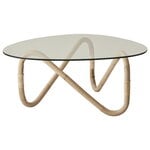 Patio tables, Wave coffee table, natural - clear, Transparent