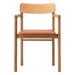 Fredericia Fauteuil Post, chêne huilé - cuir cognac