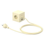 Square 1 USB extension cord, ice yellow