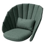 Peacock lounge chair cushion set, dark green