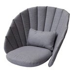 Coussins et plaids, Ensemble de coussins pour fauteuil lounge Peacock, gris, Gris