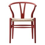 Ruokapöydän tuolit, CH24 Wishbone tuoli, soft Falu - paperinaru, Luonnonvärinen