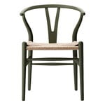 Ruokapöydän tuolit, CH24 Wishbone tuoli, soft seaweed - paperinaru, Luonnonvärinen