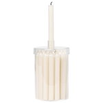 Countdown to Christmas candles, off white