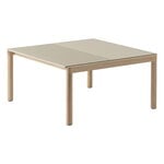 Tavoli da salotto, Tavolino da salotto Couple, 80x84cm, liscio/ond., sabbia-rovere, Beige